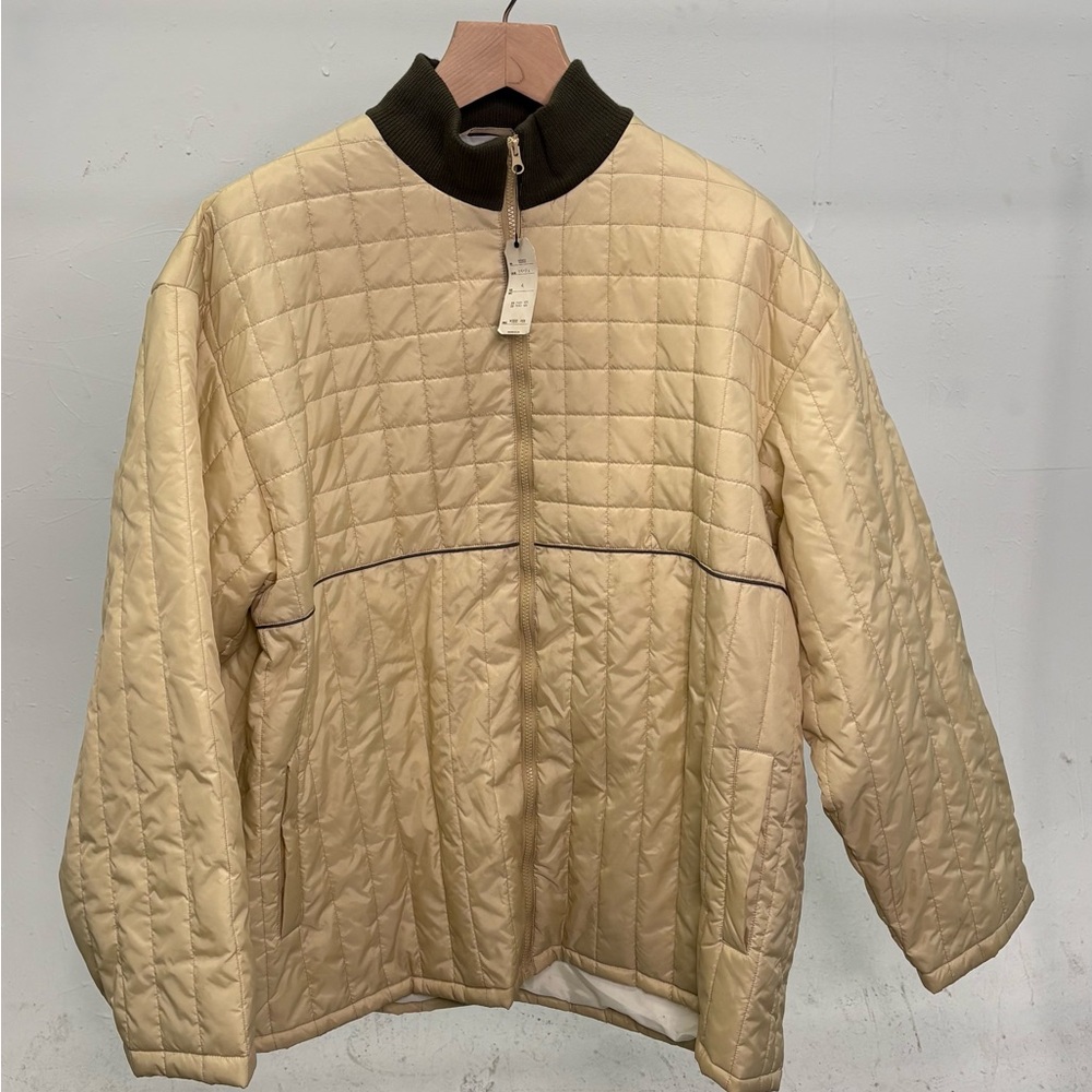 Poshboy Cream Quilted Puffer Jacket